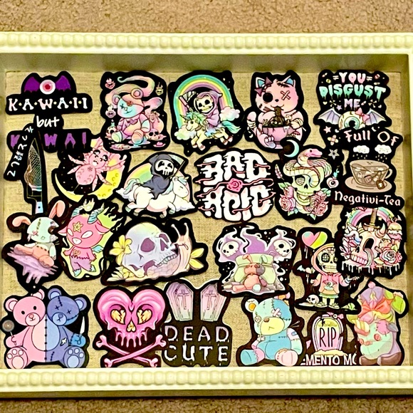 Brand New Way Cute Colorful and Black Goth Sticker Pack, Fun to Share! - Picture 1 of 4